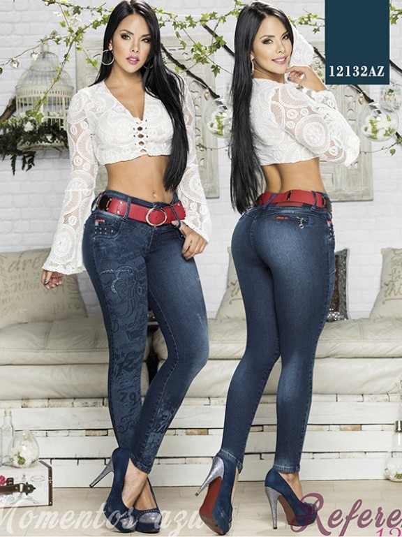 Jeans Levantacola Colombiano Azulle
