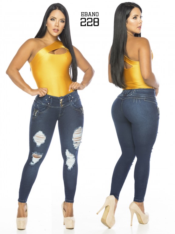 Jeans Levanta Cola Colombiano Azulle